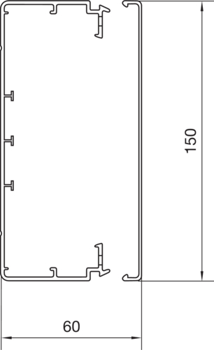 2 M Tehalit Leitungsführungskanal LF 60150 lgr