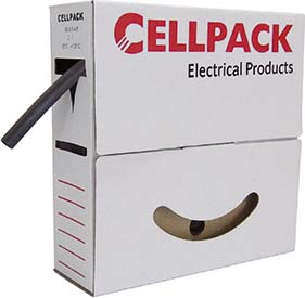Cellpack Schrumpfschlauch in Abrollbox 10m SB 9.5-4.8 sw