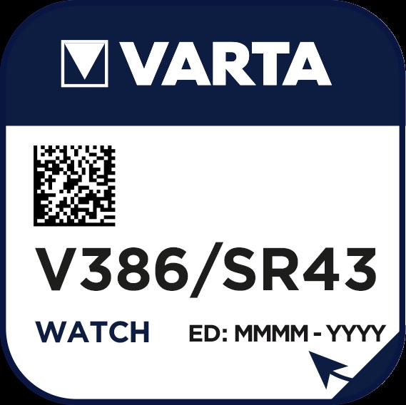 Varta Cons.Varta Uhren-Batterie 1,55V/115mAh/Silber V 386 Stk.1