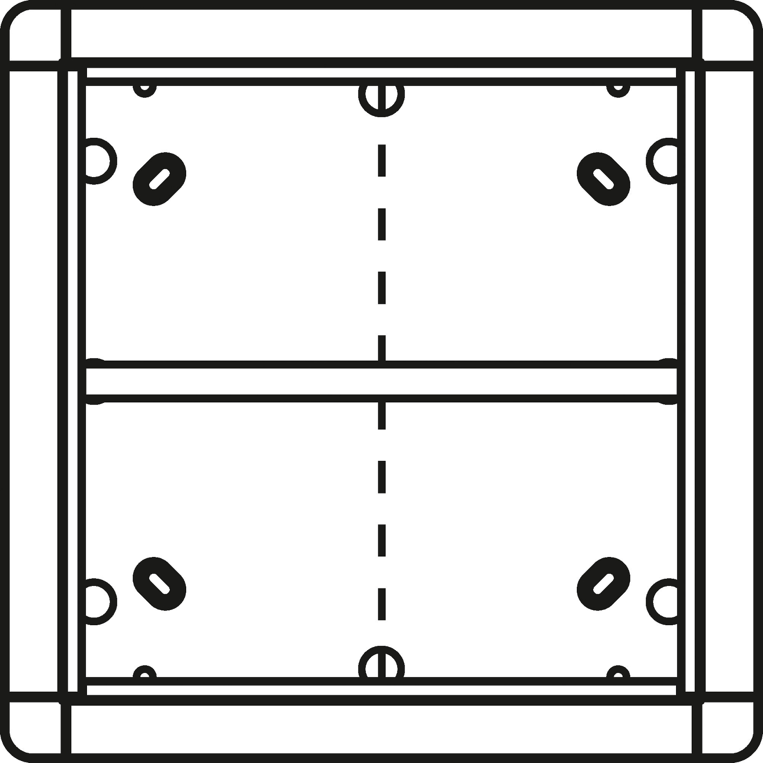 Ritto Portier AP-Rahmen ws 4-fach,qua.230x230mm 1883570