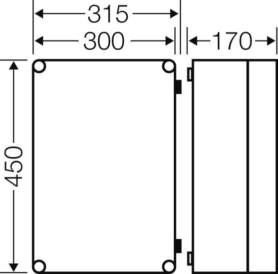 Hensel Mi-Einzelleergehäuse 275x425x146mm Mi 9301