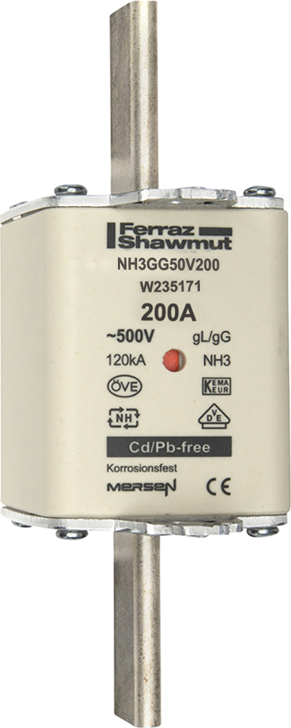 Mersen NH-Sicherungseinsatz SF Gr.3 gG 200A/500V KM NH3GG50V200