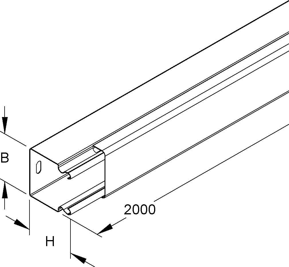 2 M Niedax LS-Kanal LLK 40.040 R