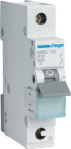 Hager Leitungsschutzschalter 1p. B-32A,6kA,1M QC MBS132