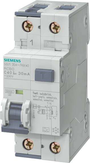 Siemens Dig.Industr. FI/LS-Schalter Typ A, 30mA, B6 5SU1354-6KK06