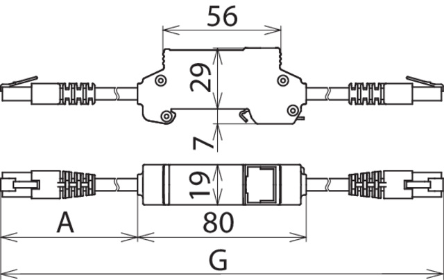 DEHN ÜS-Ableiter DEHNpatch DPA M CAT6 RJ45S 48