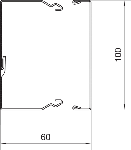 2 M Tehalit Leitungsführungskanal 60x100 verkehrsweiß LFS601000 vws