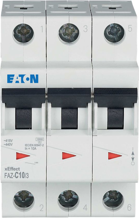 Eaton Leitungsschutzschalter C 10A, 3p FAZ-C10/3