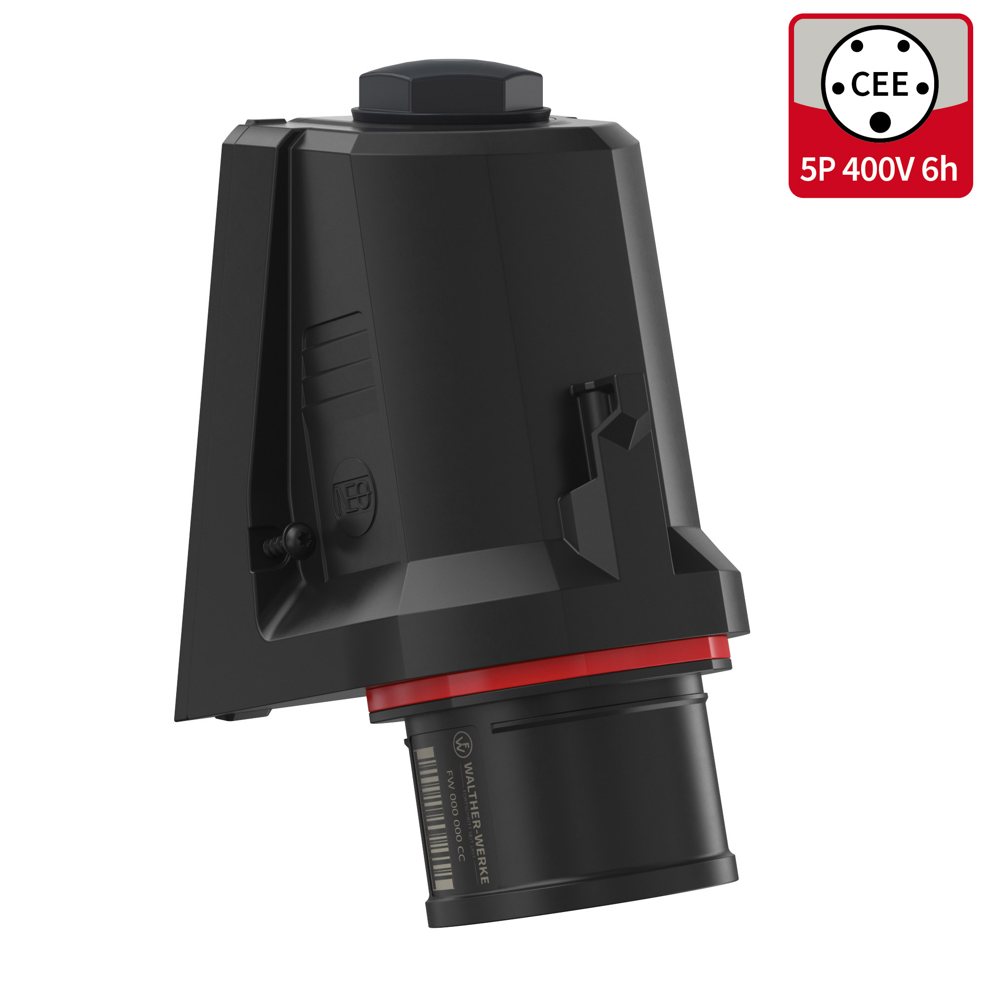 Walther Werke CEE NEO Wandgerätestecker schräg 16A5P6h IP54 FW710506CC