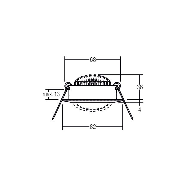 Brumberg Leuchten LED-Einbaustrahler 230V 3000K chrom 38363023