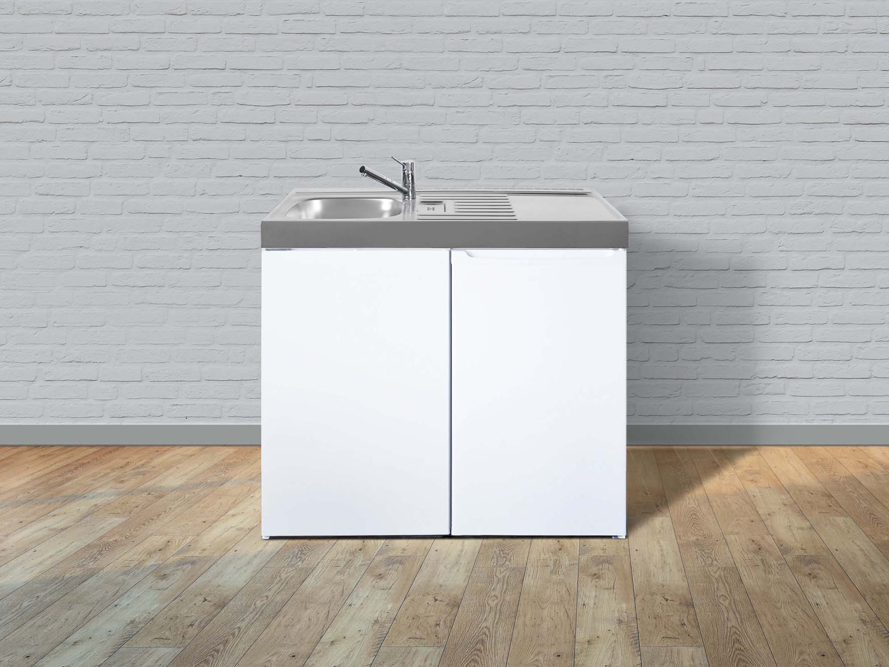 Stengel Miniküche Easyline weiß ME100KSKSreBli