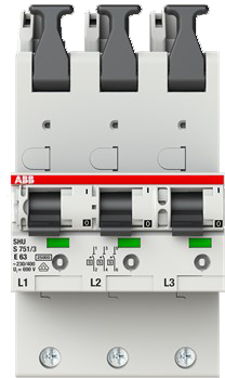 ABB Stotz S&J Hauptsicherungsautomat o.Schienenadapter S751/3-E63