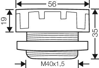 Hensel Druckausgleichselement M 40 IP 54, grau BM 40G