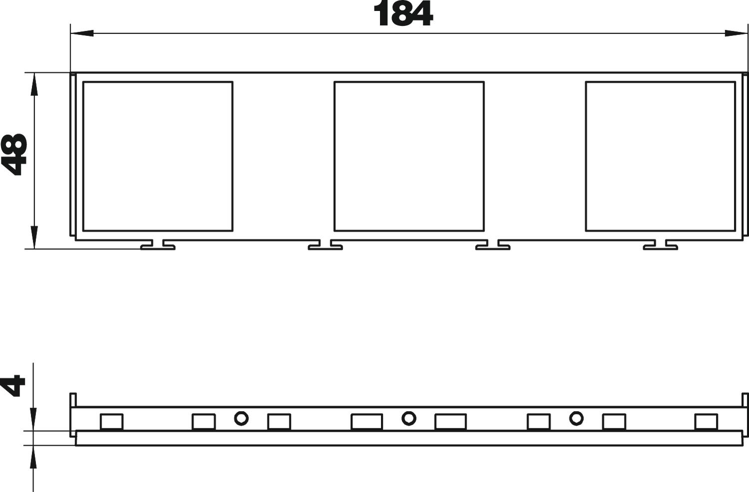 OBO Bettermann Vertr Einbaurahmen f.3x1 Modul 45 MT45V 3