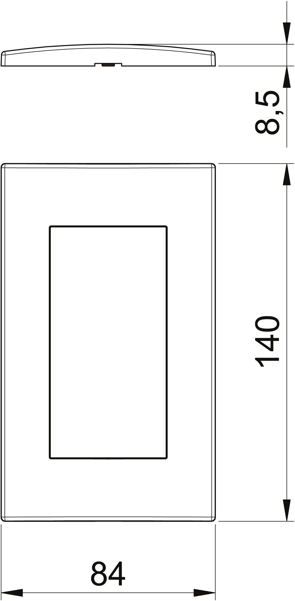 OBO Bettermann Vertr Abdeckrahmen 2fach 84x140mm rws AR45-F2 RW