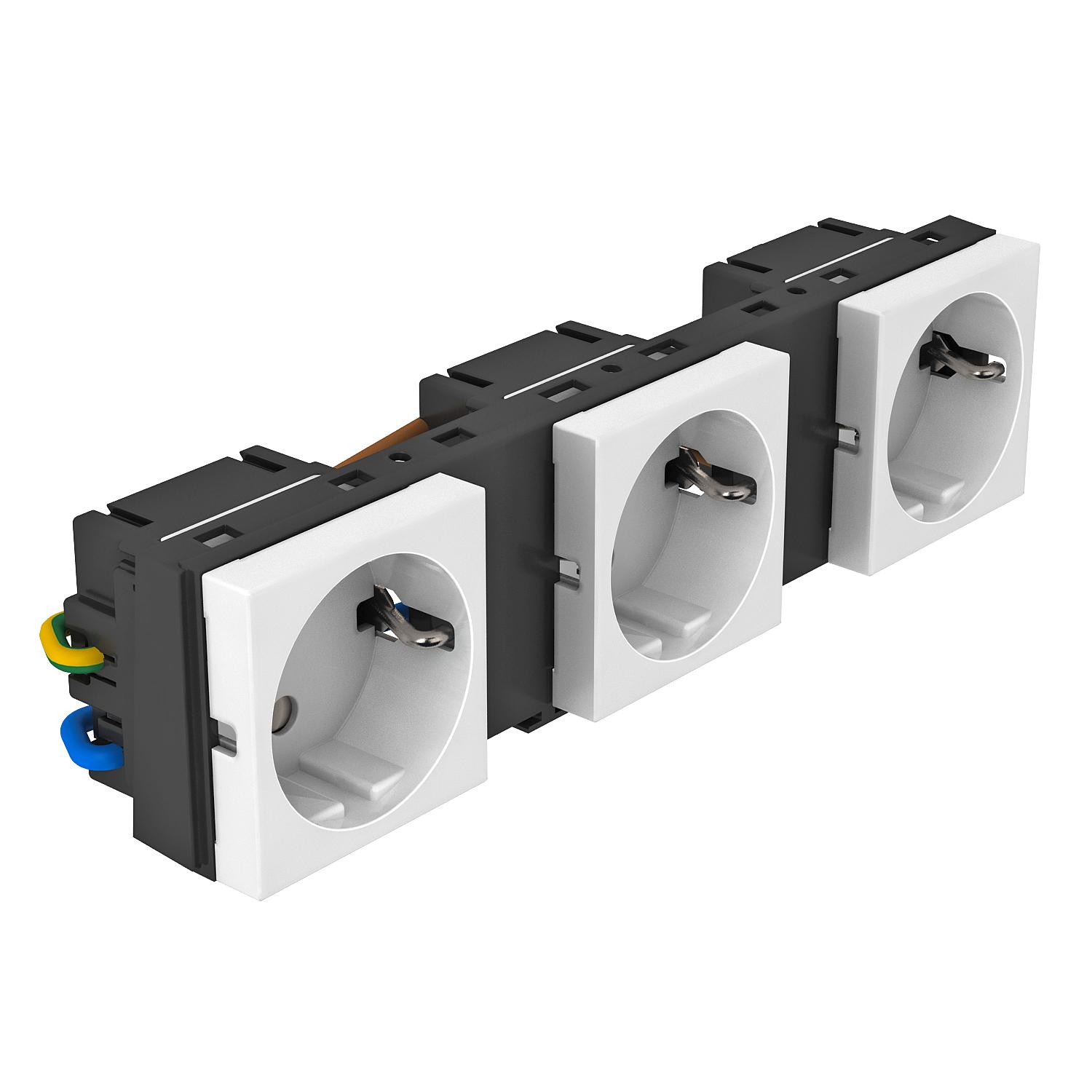 OBO Bettermann Vertr Modulträger 3x1fach MT45V 3 3WS V