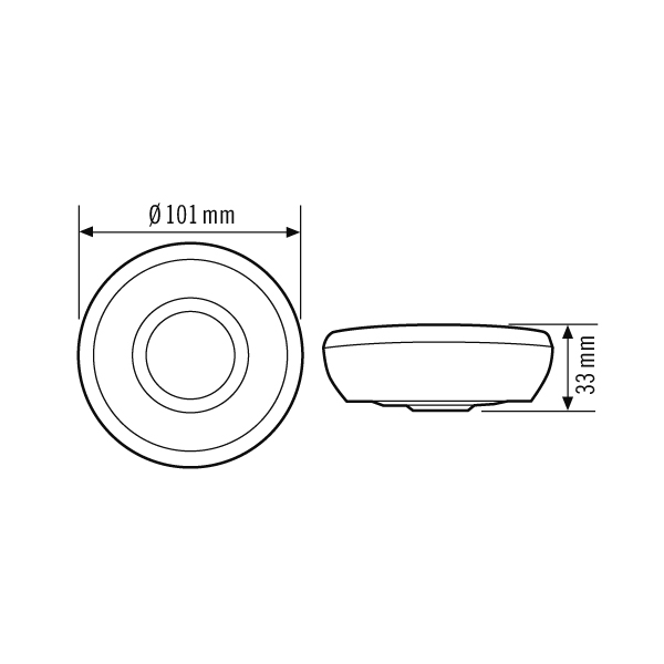 ESYLUX Decken-Bewegungsmelder AP 360° RW ca.8m FB MD 360/8 BASIC