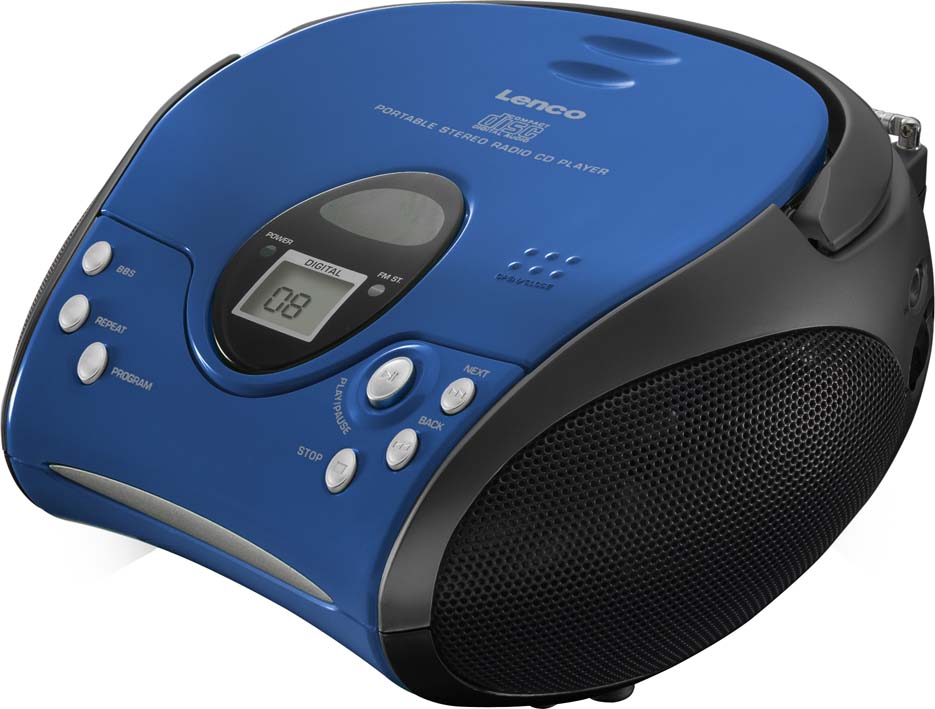Commax UKW-Radio m.CD stereo,blau/schwarz SCD-24 blue/black
