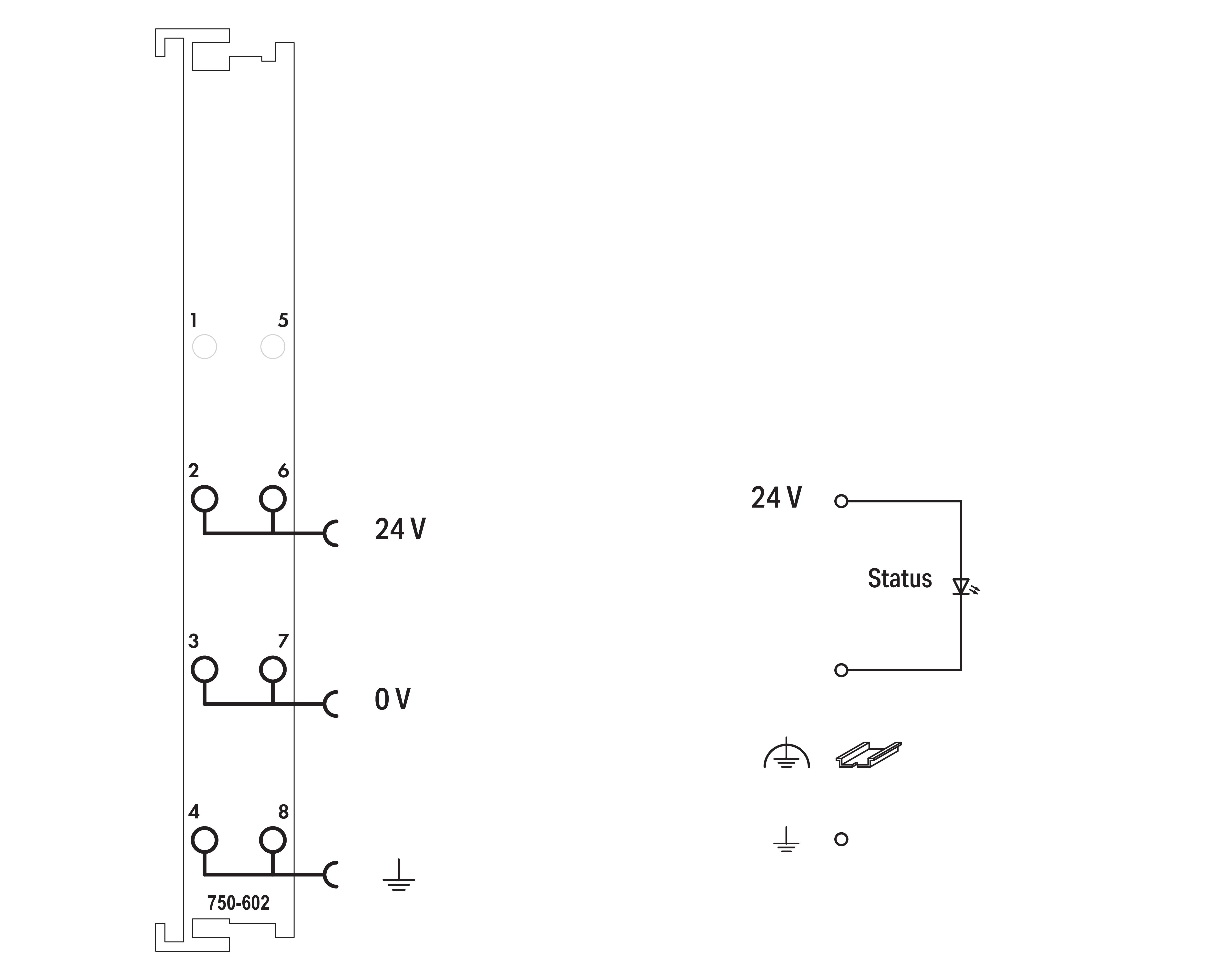 WAGO GmbH & Co. KG Potentialeinspeisung DC24V passiv 750-602