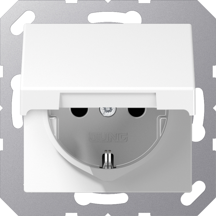 Jung SCHUKO-Steckdose 16A 250V Klappdeckel A 1520 KIKL WW