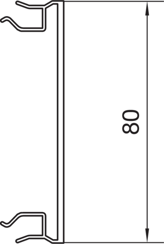 2 M Tehalit Brüstungskanal-Oberteil zu BR mit Obert.80mm BR08029016