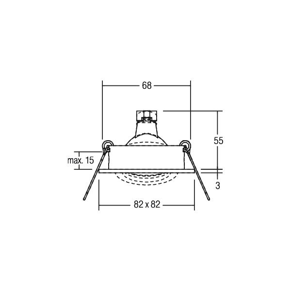 Brumberg Leuchten NV-Einbauleuchte 50W GX5,3 weiß-matt 00006507