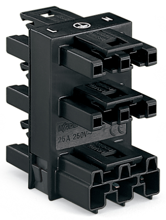 WAGO GmbH & Co. KG Verteiler 250V 25A 3p. schwarz 770-608
