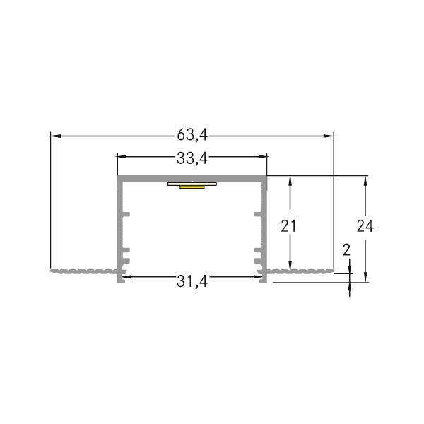 Brumberg Leuchten LED-Alu-Profil 2000mm weiss 53656070 Brumberg Leuchten LED-Alu-Profil 2000mm weiss 53656070
