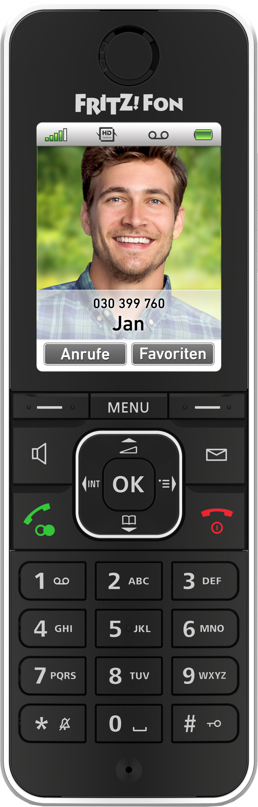 AVM Computersysteme DECT Telefon schnurlos FRITZ!Fon C6 Black