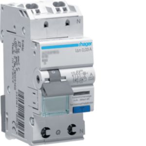 Hager FI/LS-Schalter 1P+N 6kA B-13A 30mA ADS913D