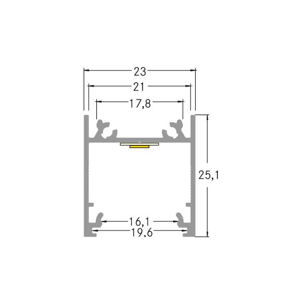 Brumberg Leuchten LED-Alu-Profil 2000mm silber 53603260