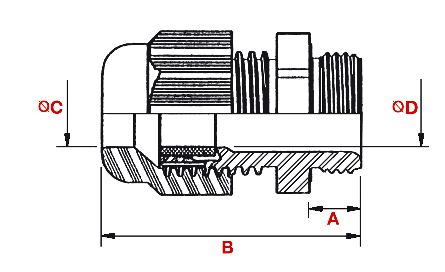 Plica Kabelverschraubung M40 (18-32) PA6 lgr 935344040