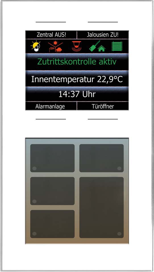 Issendorff Glas-Tastenfeld ws 10Ta.6LED 2,8Disp LCN - GT10DW