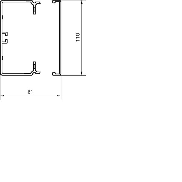 2 M Tehalit Leitungsführungskanal FB 60x110mm vw FB6011009016