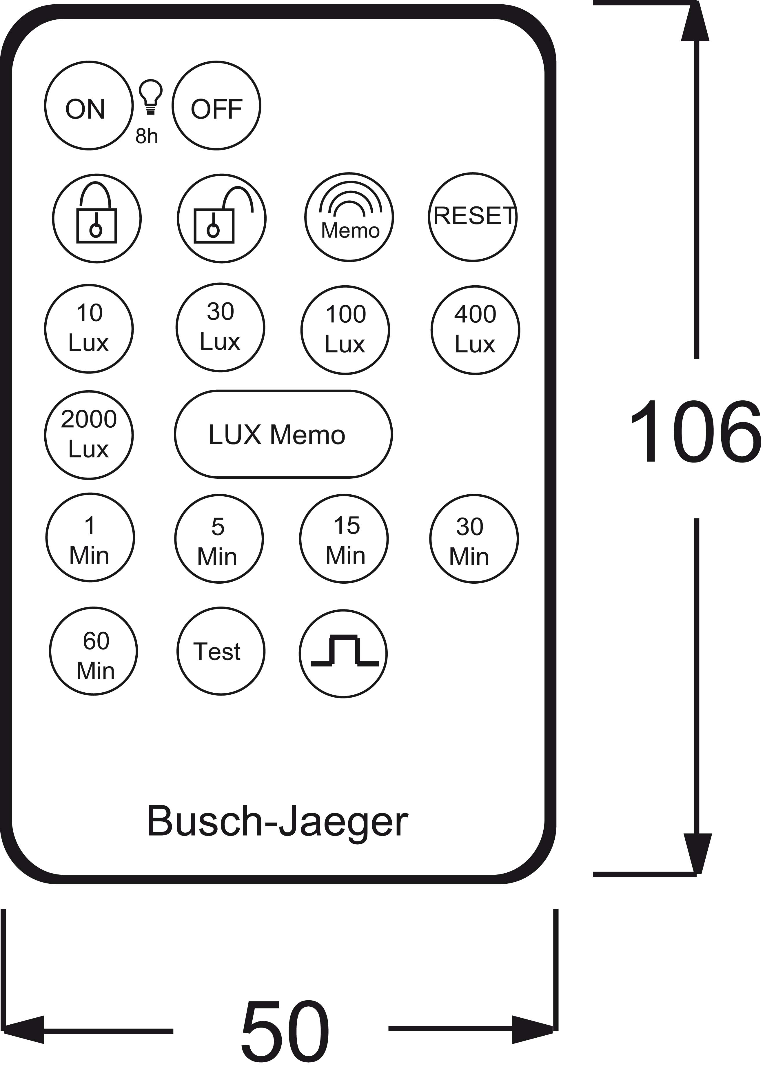 Busch-Jaeger IR Handsender f.Präsenz tech 6843