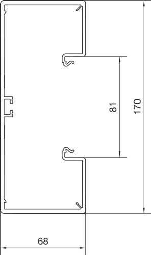 2 M Tehalit Brüstungskanal-Unterteil zu BRH 65x170mm vw BRH6517019016