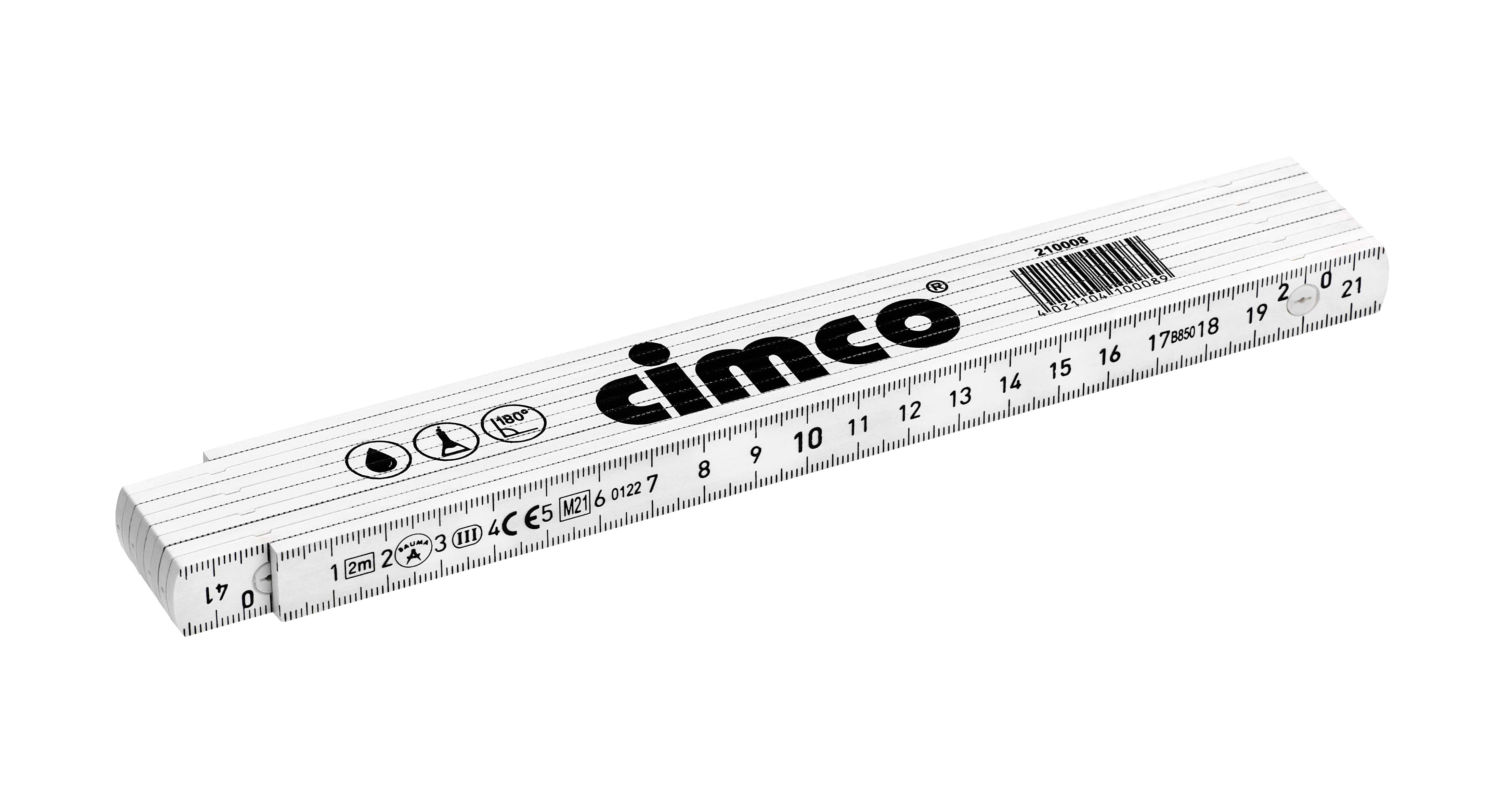 Cimco Werkzeuge Gliedermaßstab 2m, Kunststoff 210008