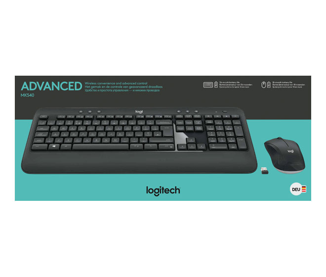 MediaCom-IT Tastatur/Maus Set USB,wireless,1000dpi MK540 sw