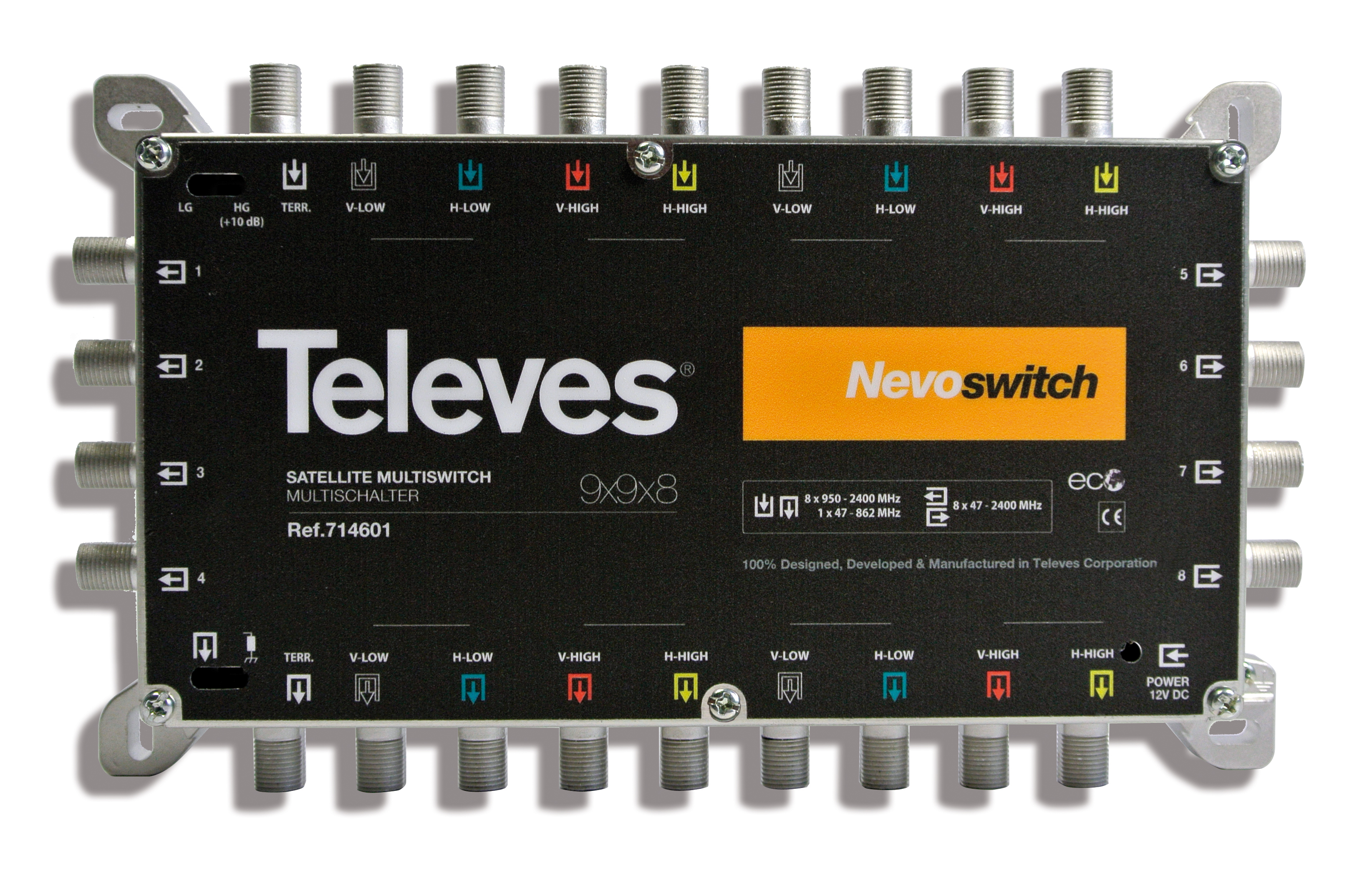 Televes Multischalter 9 in 8 Guß NEVO kaskadierb.o.NT MS98C