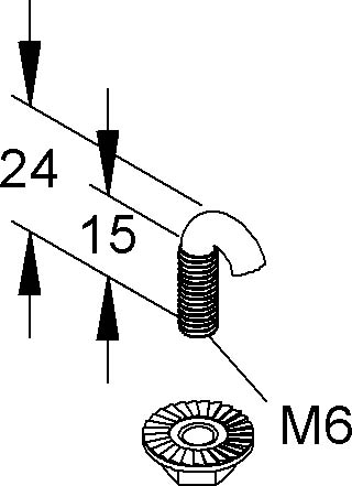 Niedax Schraube Hakenkopf GRSM 6 V