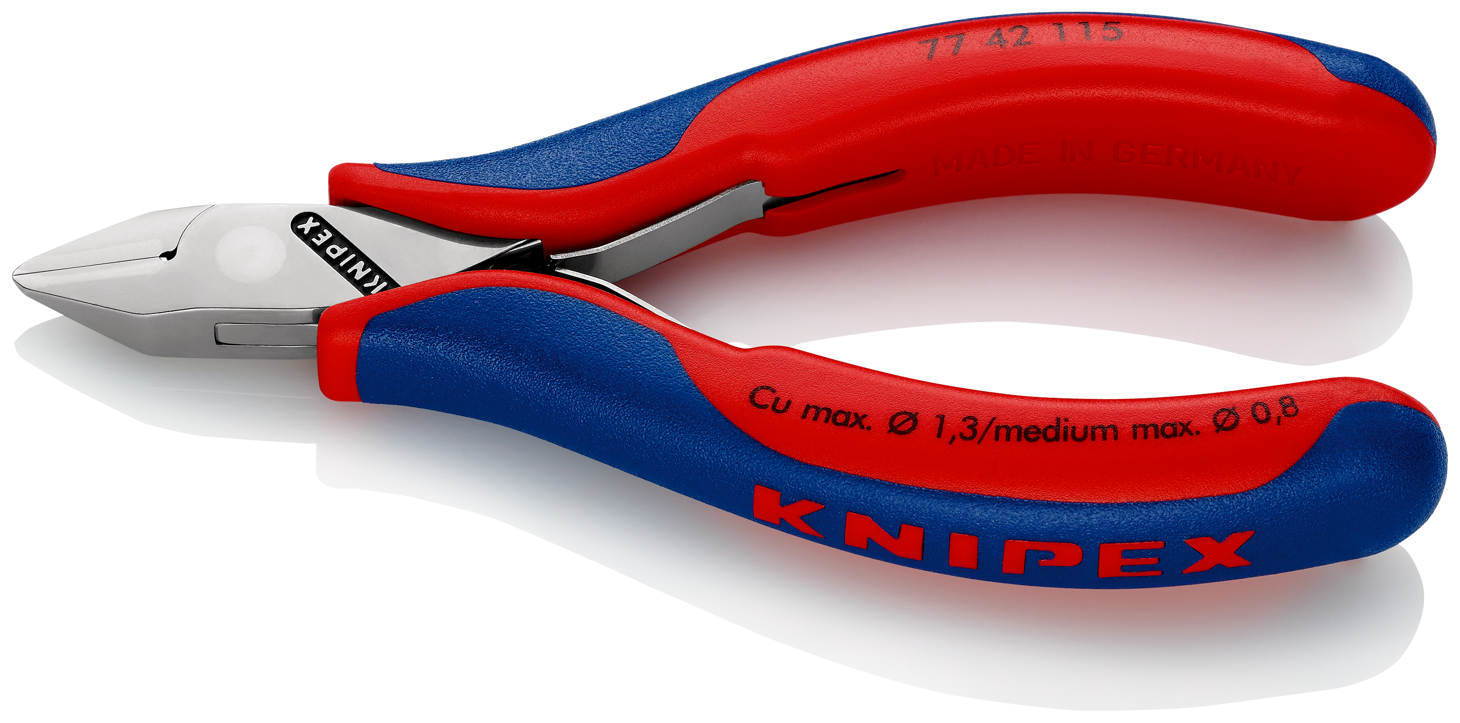 Knipex-Werk Elektronik-Seitenschneider spiegelpoliert,115mm 77 42 115
