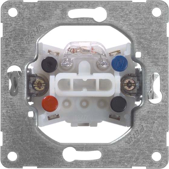 Peha Wippschalter Kontrolllicht 16A 250V 2-pol.Aus D 612/16 GLK