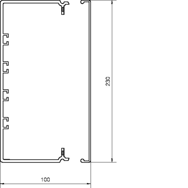 2 M Tehalit Leitungsführungskanal FB 100x230mm vw FB9923009016