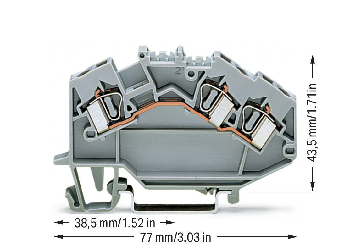 WAGO GmbH & Co. KG Durchgangsklemme 0,08-4mmq grau 781-631 WAGO GmbH & Co. KG Durchgangsklemme 0,08-4mmq grau 781-631