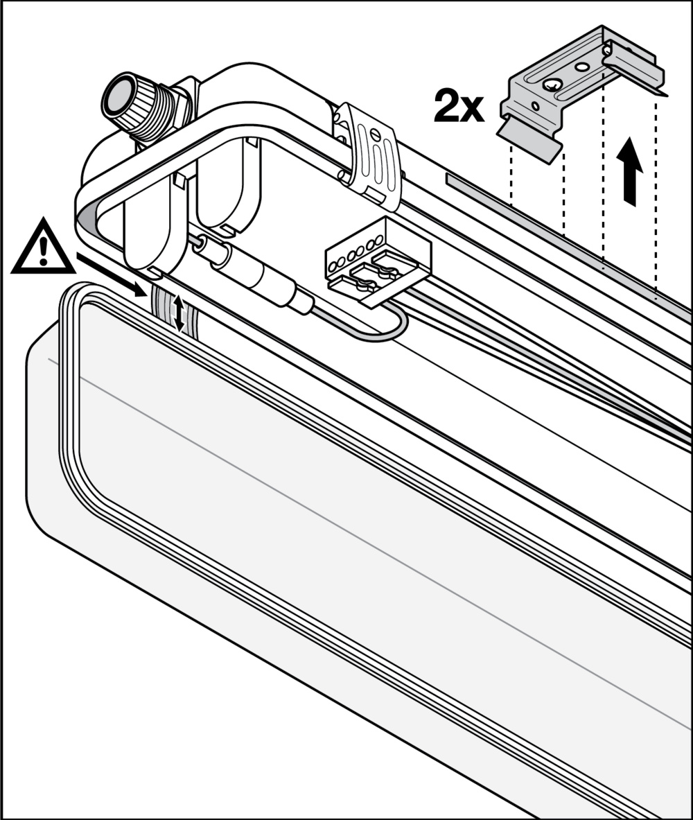 Ledvance Feuchtraumleuchte Housing für T8-Tubes DPHOUS1500P2XLP IP65