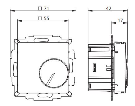 Eberle Controls UP-Raumregler 5-30C AC230V 1Öffner UTE 1015-RAL9010-G55