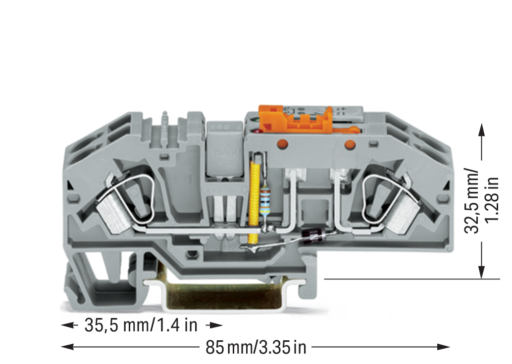 WAGO GmbH & Co. KG Erdleiter-Trennklemme 24V AC/DC 282-640