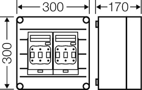 Hensel Mi-NH-Si.lasttrenn-Gehäuse 2x3xNH00, 250A 5pol. Mi 6265 Hensel Mi-NH-Si.lasttrenn-Gehäuse 2x3xNH00, 250A 5pol. Mi 6265