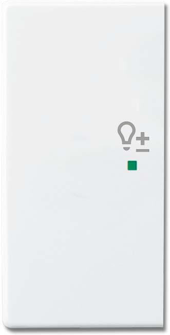 Busch-Jaeger Wippe 2-f li Symbol Dimmer studioweiß 6234-21-84