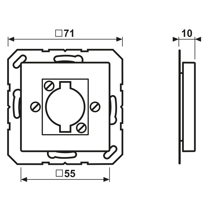 Jung Abdeckung f. XLR-Steckdose alpinweiß A 568-1 BF WW